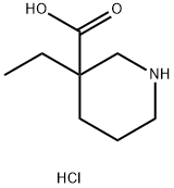 3-乙基哌啶-3-羧酸盐酸盐分子式结构图