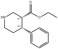 顺式-4-苯基-3-哌啶羧酸乙酯分子式结构图