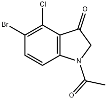 1-Acetyl-5-broMo-4-chloro-pseudoindoxyl分子式结构图