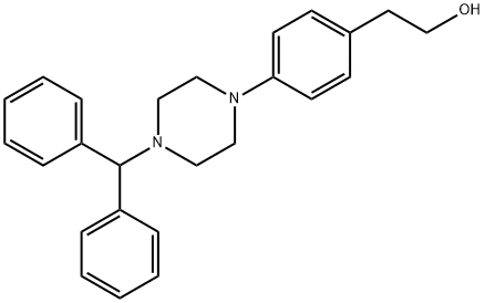 2-(4-(4-二苯甲基哌嗪-1-基)苯基)乙醇分子式结构图