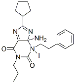 3-(3-iodo-4-amino)phenethyl-1-propyl-8-cyclopentylxanthine分子式结构图