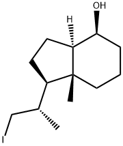 (1R,3aR,4S,7aR)-Octahydro-1-[(1S)-2-iodo-1-methylethyl]-7a-methyl-1H-inden-4-ol分子式结构图