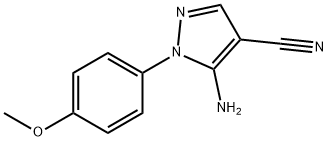 5-氨基-1-(4-甲氧基苯基)-1H-吡唑-4-甲腈分子式结构图