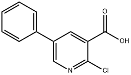 2-氯-5-苯基烟酸分子式结构图