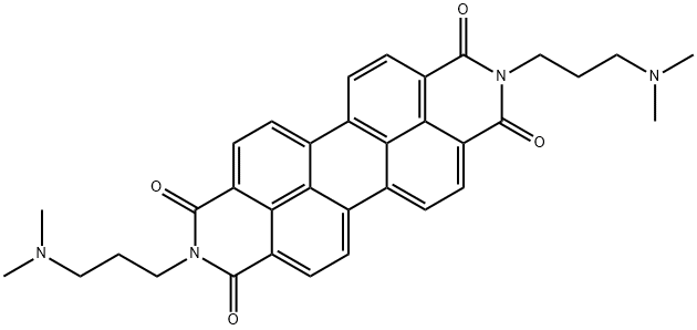 N,N'-双[3-(二甲氨基)丙基]苝-3,4,9,10-四羧酸二酰亚胺分子式结构图