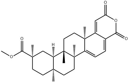 2,4-Dioxo-23,24-dinor-3-oxa-D:A-friedoolean-1(10),5,7-trien-29-oic acid methyl ester分子式结构图