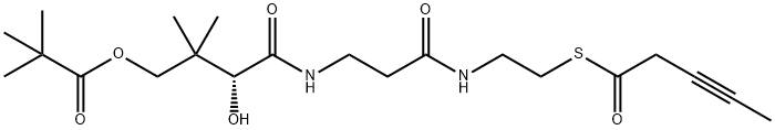 3-pentynoyl-S-pantetheine-11-pivalate分子式结构图