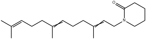 1-(3,7,11-Trimethyl-2,6,10-dodecatrienyl)piperidine-2-one分子式结构图