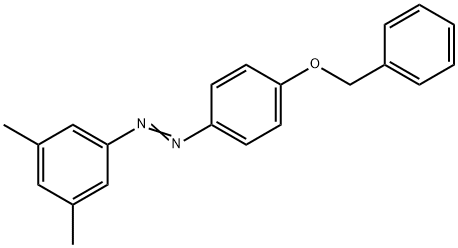 (3,5-dimethylphenyl)-(4-phenylmethoxyphenyl)diazene分子式结构图