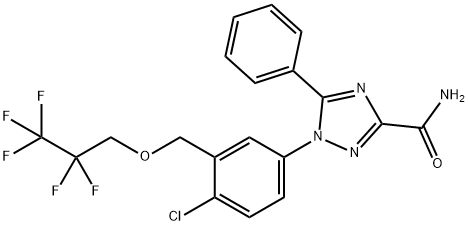 1-[4-chloro-3-(2,2,3,3,3-pentafluoropropoxymethyl)phenyl]-5-phenyl-1,2 ,4-triazole-3-carboxamide分子式结构图