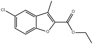 5-氯-3-甲基苯并呋喃-2-甲酸乙酯分子式结构图