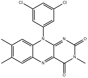 10-(3',5'-dichlorophenyl)-3-methylflavin分子式结构图