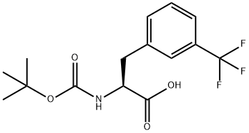 2-TERT-BUTOXYCARBONYLAMINO-3-(3-TRIFLUOROMETHYL-PHENYL)-PROPIONIC ACID分子式结构图