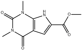 1,3-二甲基-2,4-二氧-2,3,4,7-四氢-1H-吡咯并[2,3-D]嘧啶-6-羧酸甲酯分子式结构图