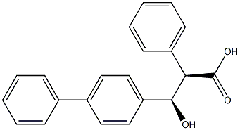 beta-Hydroxy-alpha-phenyl-(1,1'-biphenyl)-4-propanoic acid, (R',R')-(+)-分子式结构图