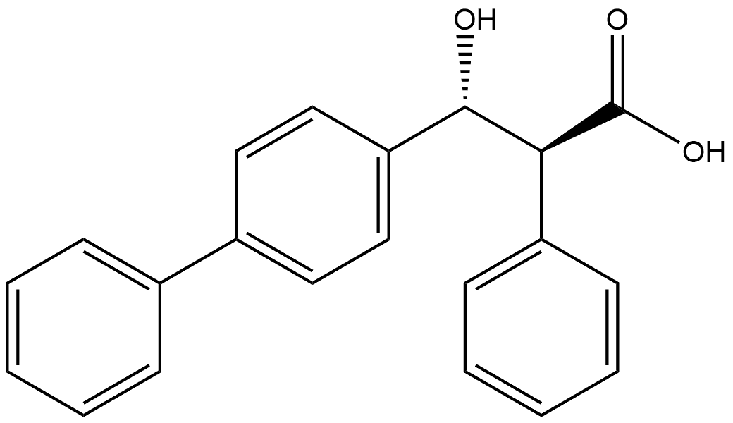 beta-Hydroxy-alpha-phenyl-(1,1'-biphenyl)-4-propanoic acid, (R',S')-(+)-分子式结构图