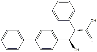 beta-Hydroxy-alpha-phenyl-(1,1'-biphenyl)-4-propanoic acid, (R',S')-(-)-分子式结构图