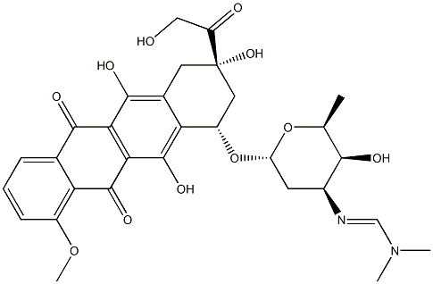 3'-desamino-3'-dimethylformamidinedoxorubicin分子式结构图