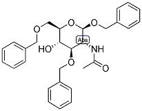 N-((2R,3R,4R,5S,6R)-2,4-双(苄氧基)-6-((苄氧基)甲基)-5-羟基四氢-2H-吡喃-3-基)乙酰胺分子式结构图