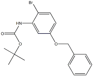 N-[2-溴-5-(苯甲氧基)苯基]氨基甲酸叔丁酯分子式结构图