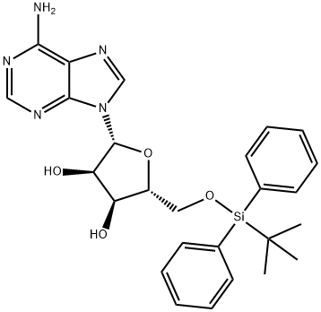 Adenosine, 5'-O-[(1,1-dimethylethyl)diphenylsilyl]-分子式结构图