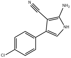 2-氨基-4-(4-氯苯基)-1H-吡咯-3-甲腈分子式结构图