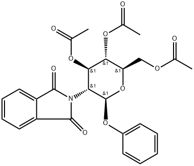 Phenyl 3,4,6-tri-O-acetyl-2-deoxy-2-phthalimido-b-D-glucopyranoside分子式结构图