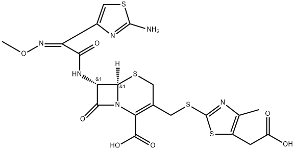 (6R,7S)-头孢地嗪分子式结构图