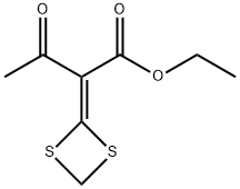 Ethyl 2-(1,3-dithietan-2-ylidene)-3-oxobutanoate分子式结构图