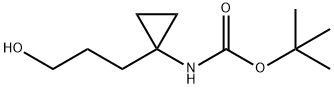 (1-(3-羟丙基)环丙基)氨基甲酸叔丁酯分子式结构图