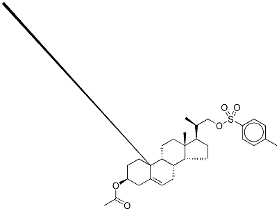 (3β,20S)-20-Methyl-pregn-5-ene-3,21-diol 3-Acetate 21-Tosyl分子式结构图