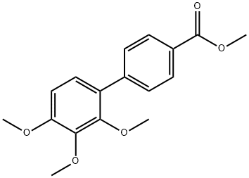 2,3,4-trimethoxy-4'-carbomethoxy-1,1'-biphenyl分子式结构图