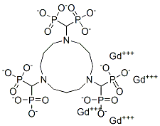 gadolinium 1,5,9-triazacyclododecane-N,N',N''-tris(methylenephosphonic acid)分子式结构图