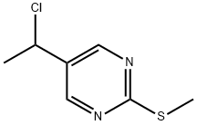 Pyrimidine, 5-(1-chloroethyl)-2-(methylthio)- (9CI)分子式结构图