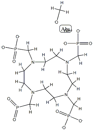 gadolinium-1,4,7,10-tetraazacyclododecane-N,N',N'',N'''-tetrakis(methylenephosphonic acid)分子式结构图