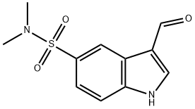 3-甲酰基-N,N-二甲基-1H-吲哚-5-磺酰胺分子式结构图