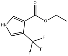 ETHYL 4-(TRIFLUOROMETHYL)-1H-PYRROLE-3-CARBOXYLATE分子式结构图