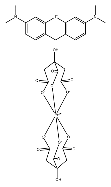 3,6-di(dimethylamino)dibenzopyriodonium praseodymium dicitrate complex分子式结构图