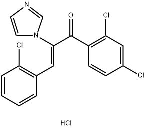 2-Propen-1-one,  3-(2-chlorophenyl)-1-(2,4-dichlorophenyl)-2-(1H-imidazol-1-yl)-,  monohydrochloride,  (Z)-  (9CI)分子式结构图