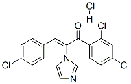 2-Propen-1-one,  3-(4-chlorophenyl)-1-(2,4-dichlorophenyl)-2-(1H-imidazol-1-yl)-,  monohydrochloride,  (Z)-  (9CI)分子式结构图