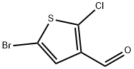 5-溴-2-氯噻吩-3-甲醛分子式结构图