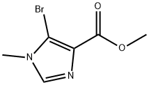 5-溴-1-甲基-1H-咪唑-4-羧酸甲酯分子式结构图