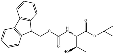 N-(9-芴甲氧羰基)-L-苏氨酸叔丁酯分子式结构图