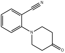 2-(4-oxopiperidin-1-yl)benzonitrile分子式结构图