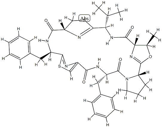 (7R,11R,14S)-14-Demethyl-7-de(1-methylpropyl)-10,11-dihydro-7-(1-methylethyl)-14-phenylmethylulicyclamide分子式结构图