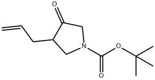 3-烯丙基-4-氧代吡咯烷-1-甲酸叔丁酯分子式结构图