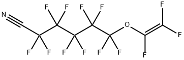 2,2,3,3,4,4,5,5,6,6-十氟-6-[(1,2,2-三氟乙烯基)氧]己腈分子式结构图