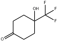 4-Hydroxy-4-(trifluoromethyl)cyclohexan-1-one分子式结构图