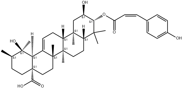 3-O-顺式对香豆酰委陵菜酸分子式结构图