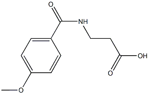 3-(4-甲氧基苯甲酰氨基)丙酸分子式结构图